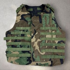 Interceptor Base Vest Size L Without Soft Panels BDU Woodland Camo Point Blank
